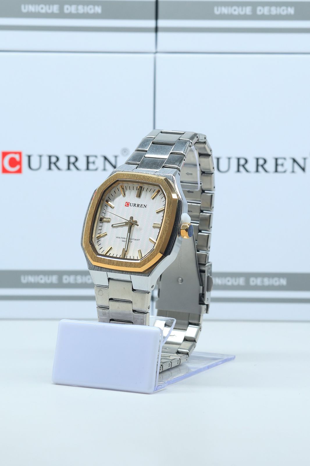 CURREN Model 8458 Men's Stainless Steel Business Quartz Watch.